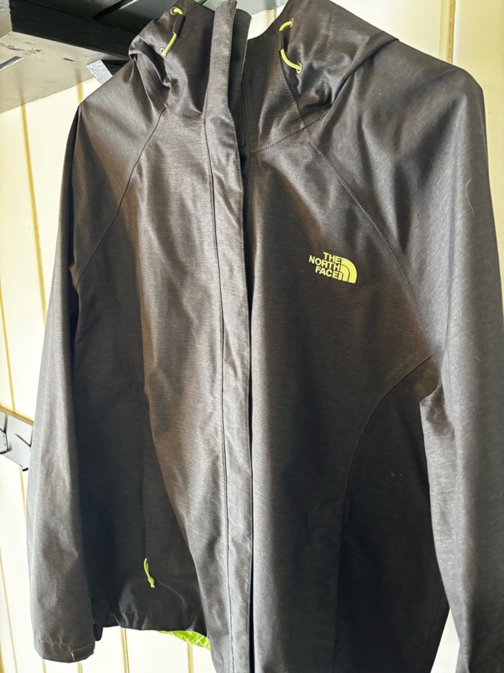 The North Face Black Jacket with Lime Accents